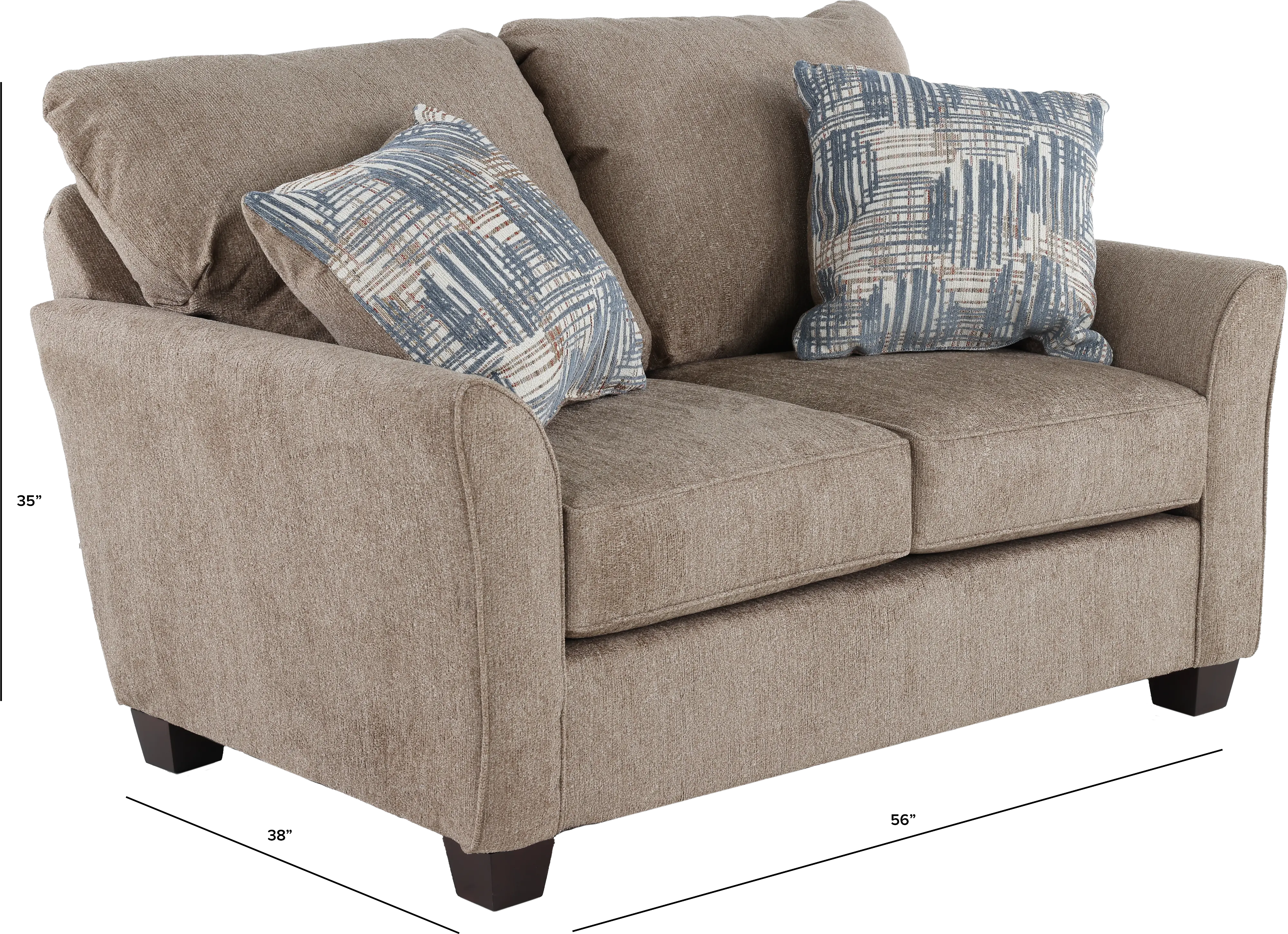 Tara Light Brown Loveseat