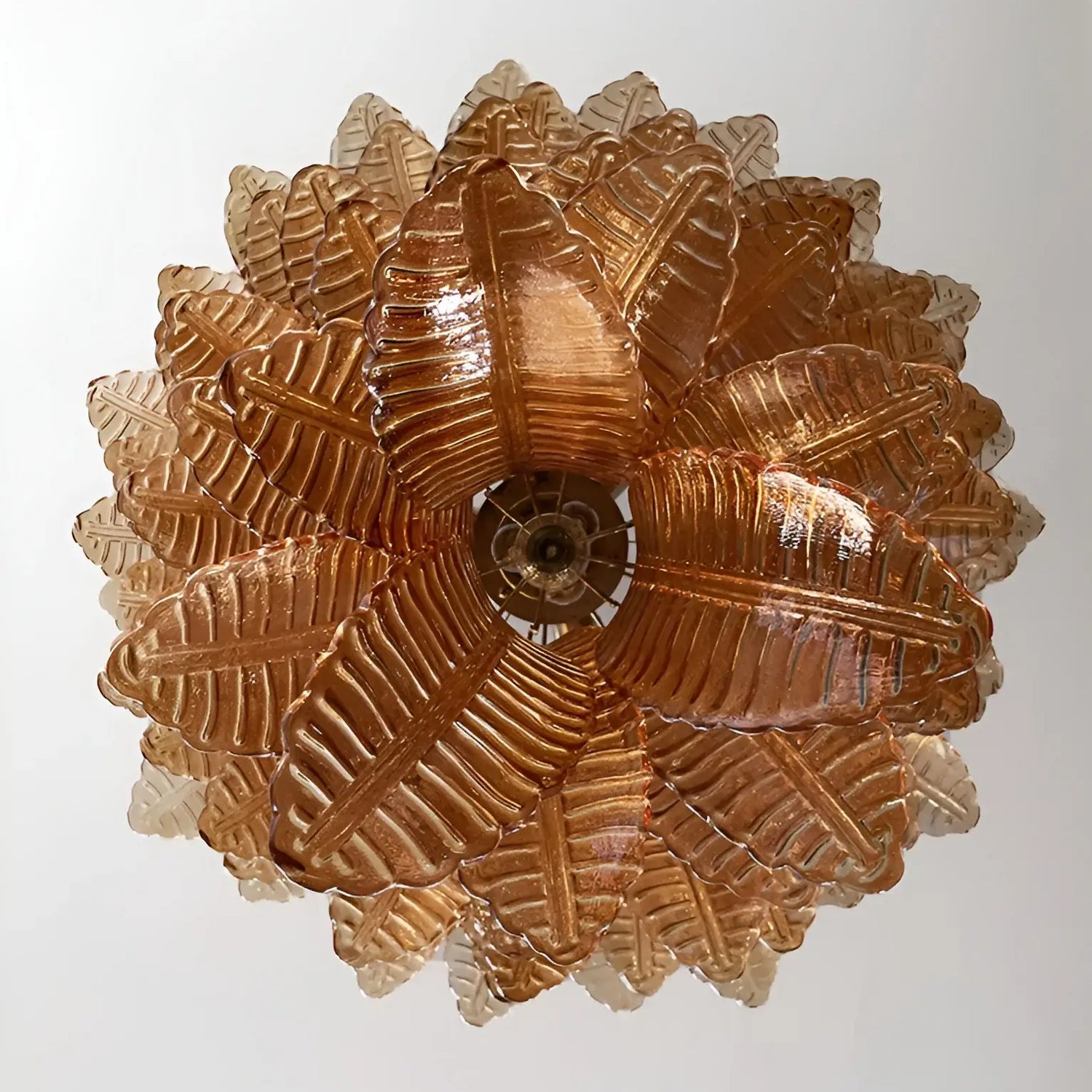 Amber Leaf Cascade Chandelier