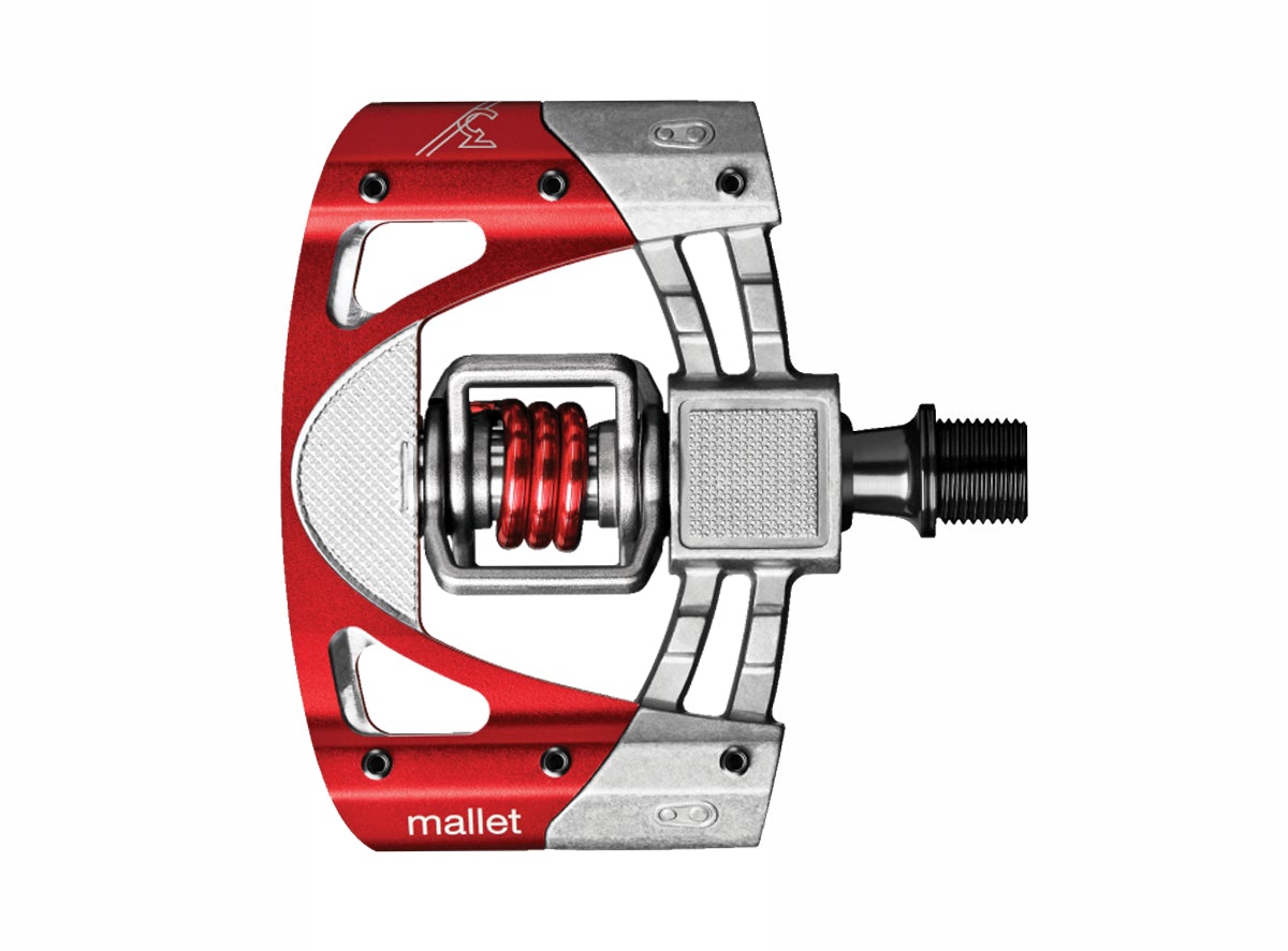 Crank Brothers Mallet 3 MTB Pedals - Silver-Red