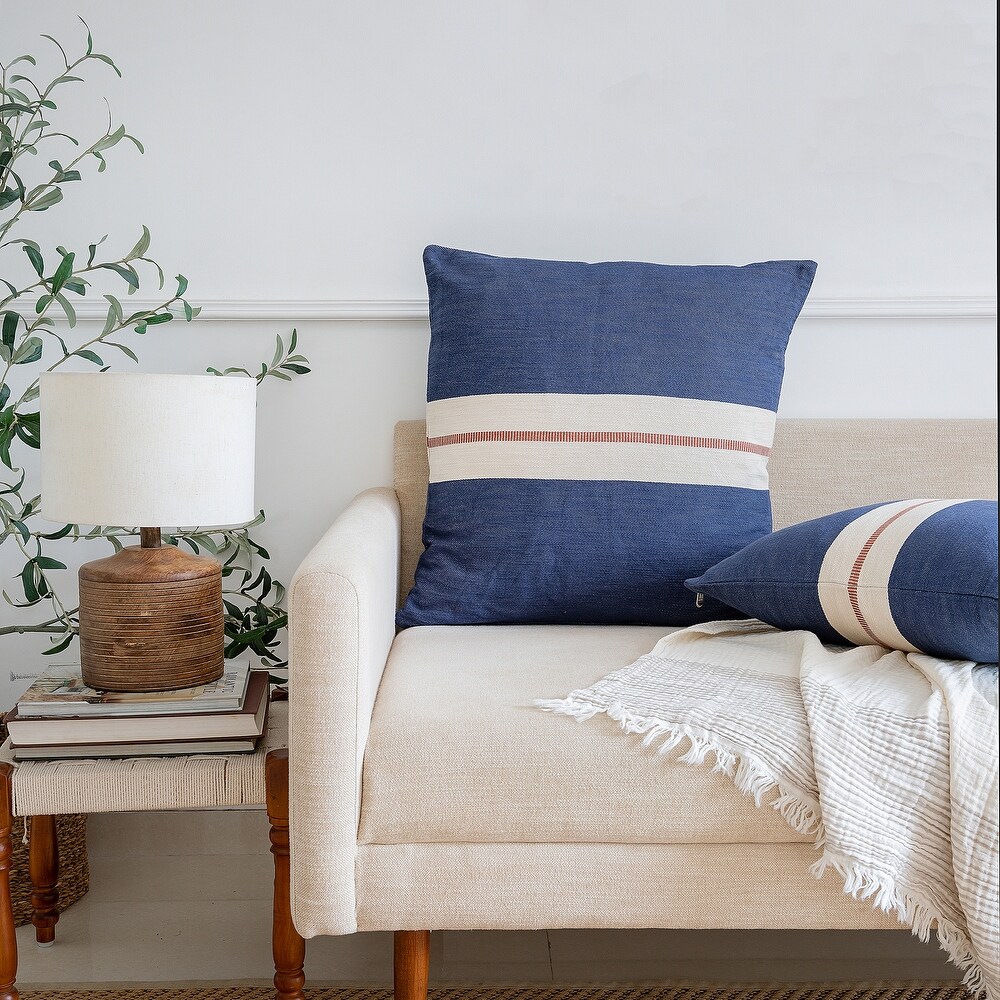 Sevita Striped Cotton Throw Pillow