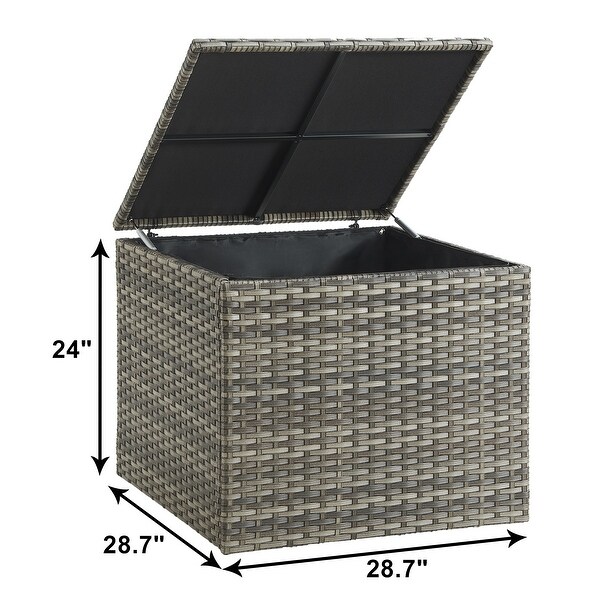 Outdoor Storage Box，Patio Rattan Deck Box