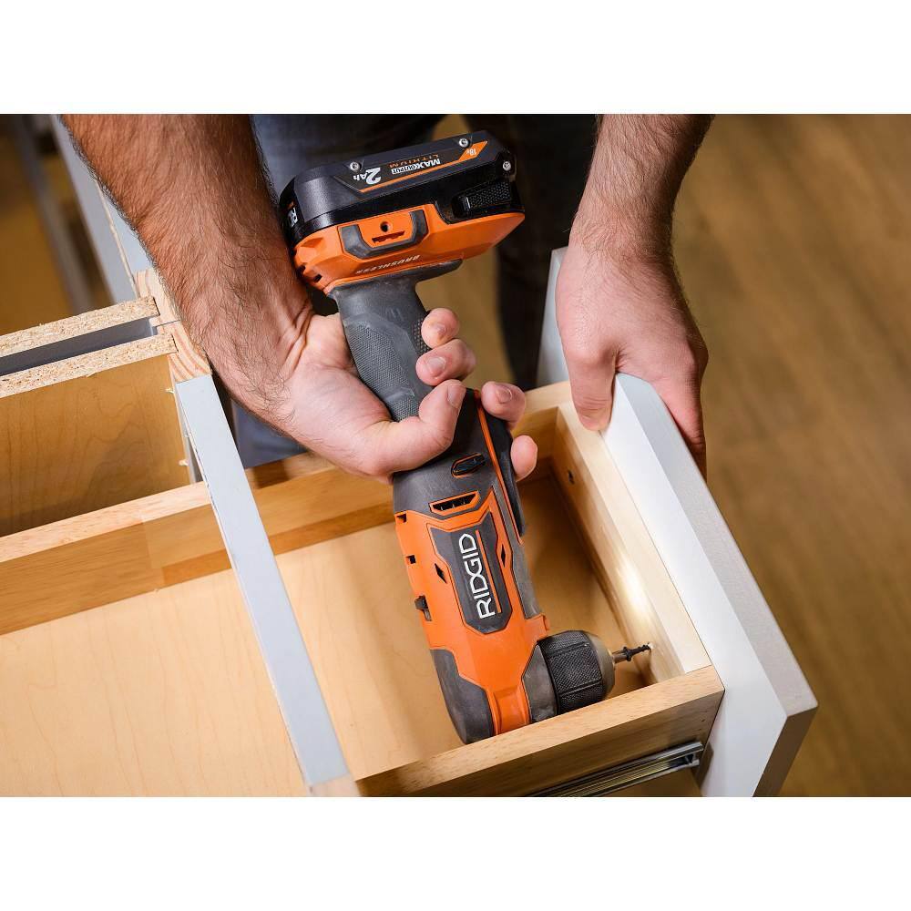 RIDGID 18V SubCompact Brushless Cordless 38 in. Right Angle Drill Kit with 2.0 Ah MAX Output Battery and Charger R87701K