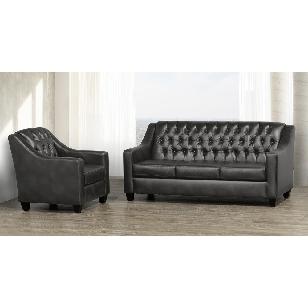 Keighley Top Grain Leather Sofa and Armchair Set