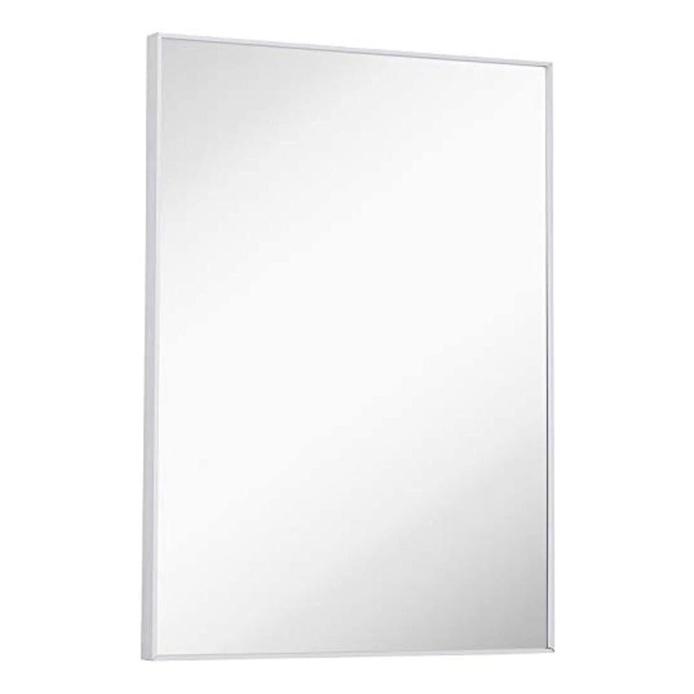 Silver Brushed Metal Vanity Mirror Simple Edge Mirrors 22