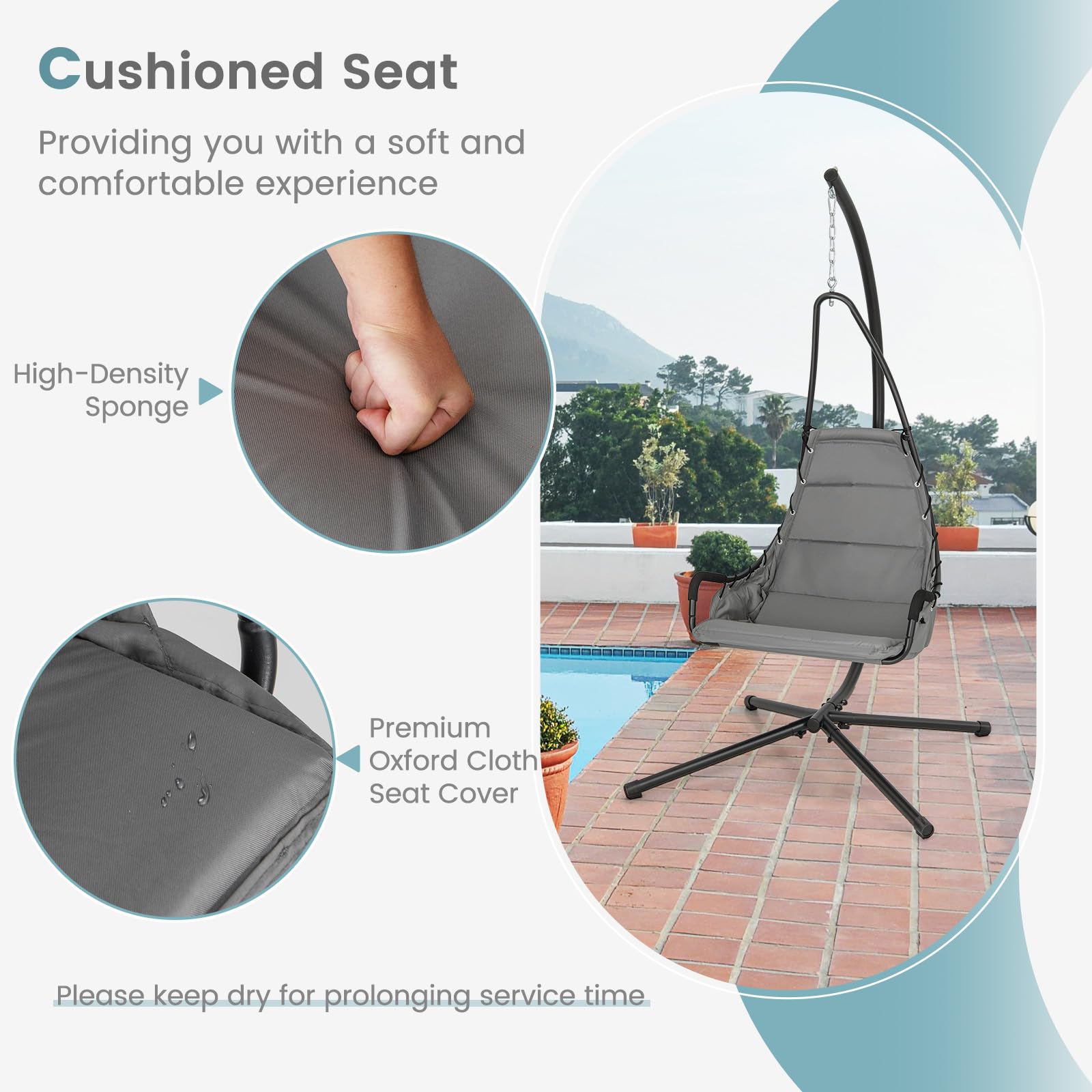 Giantex Hanging Chair with Stand