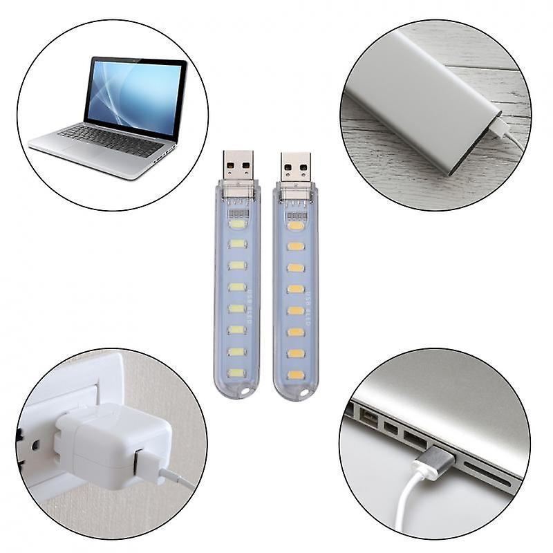 Portable Mini Usb Led Book Light Dc5v Ultra Bright Reading Book Lamp 3leds 8leds