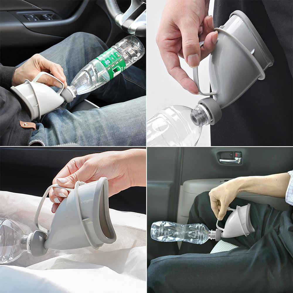 Portable Car Urinal Portable Urinal Emergency Urinal Outdoor Unisex Adult Urinal - Compatible with Most Bottles for Man Woman Potty Funnel Peeing Camping Toilet