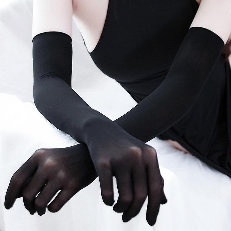 Women Men White Black Stocking Gloves