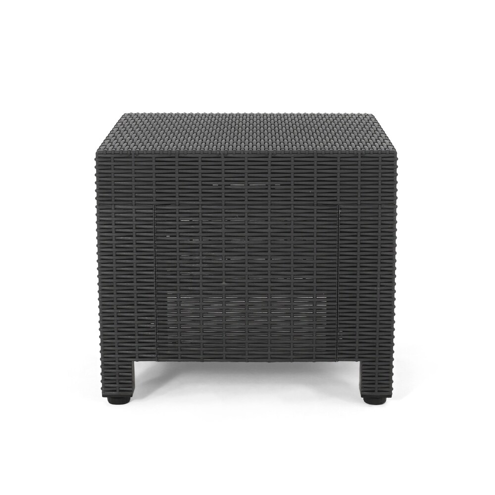 Waverly Outdoor Faux Wicker Side Table by Christopher Knight Home