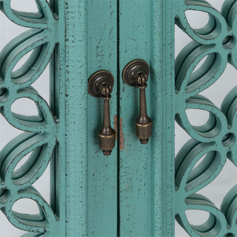 Kensington Blue 4 Door Accent Cabinet   Contemporary   Accent Chests And Cabinets   by Massiano  Houzz