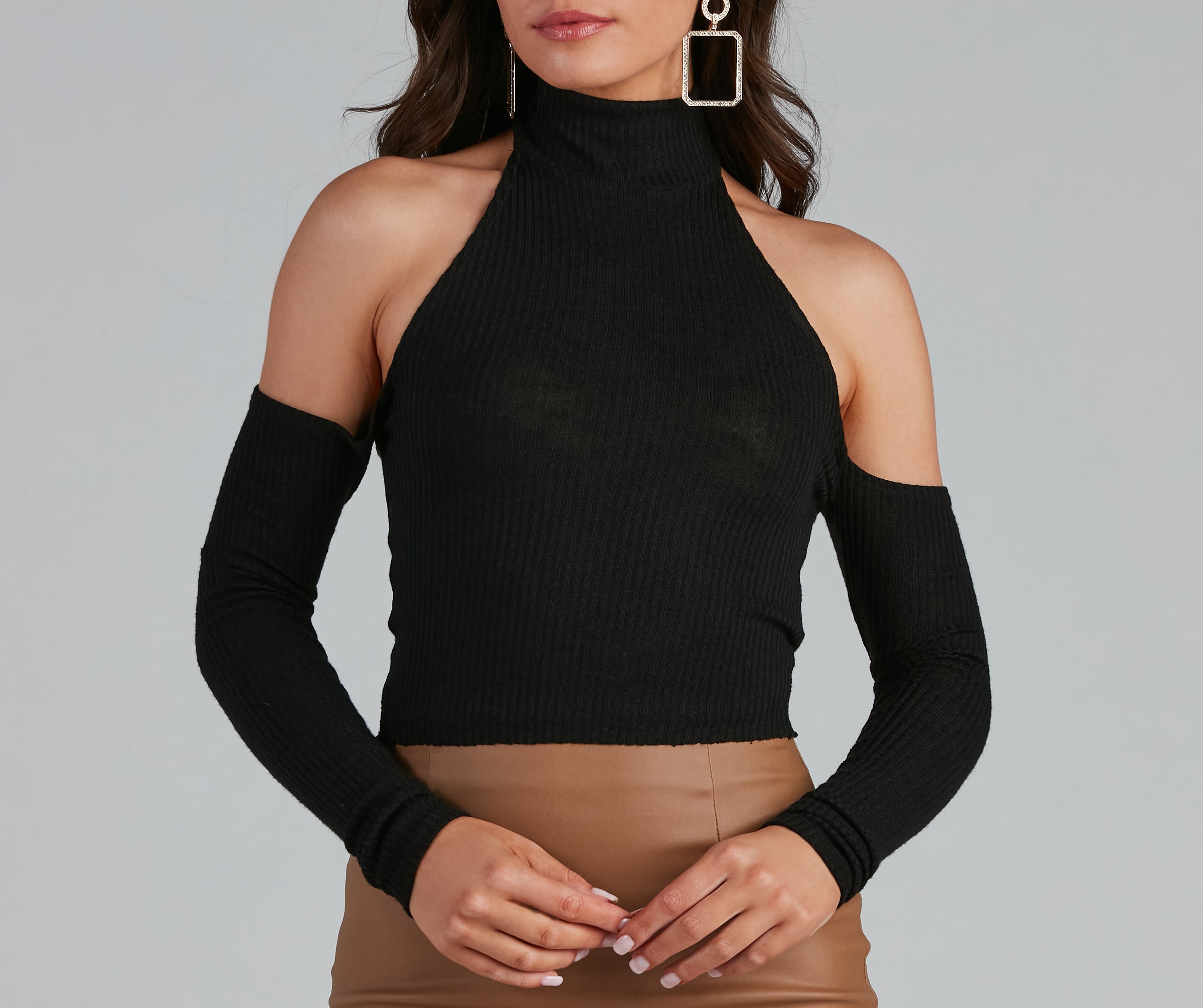 Give Em' The Cold Shoulder Top