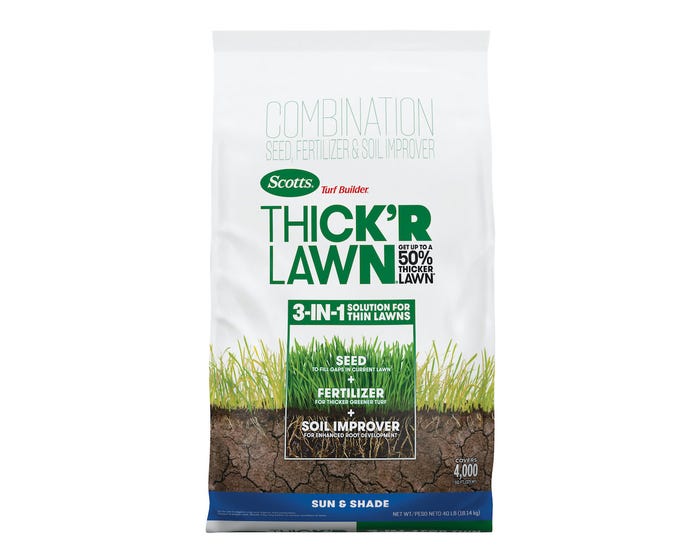 Scotts Turf Builder ThickR Lawn Sun  Shade， 40 lb. - 30158C