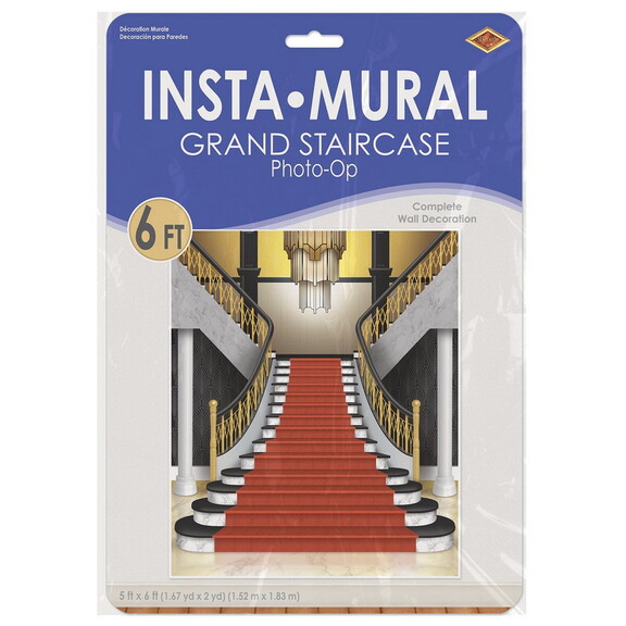 Beistle 53424 Grand Staircase Insta Mural Photo Op...