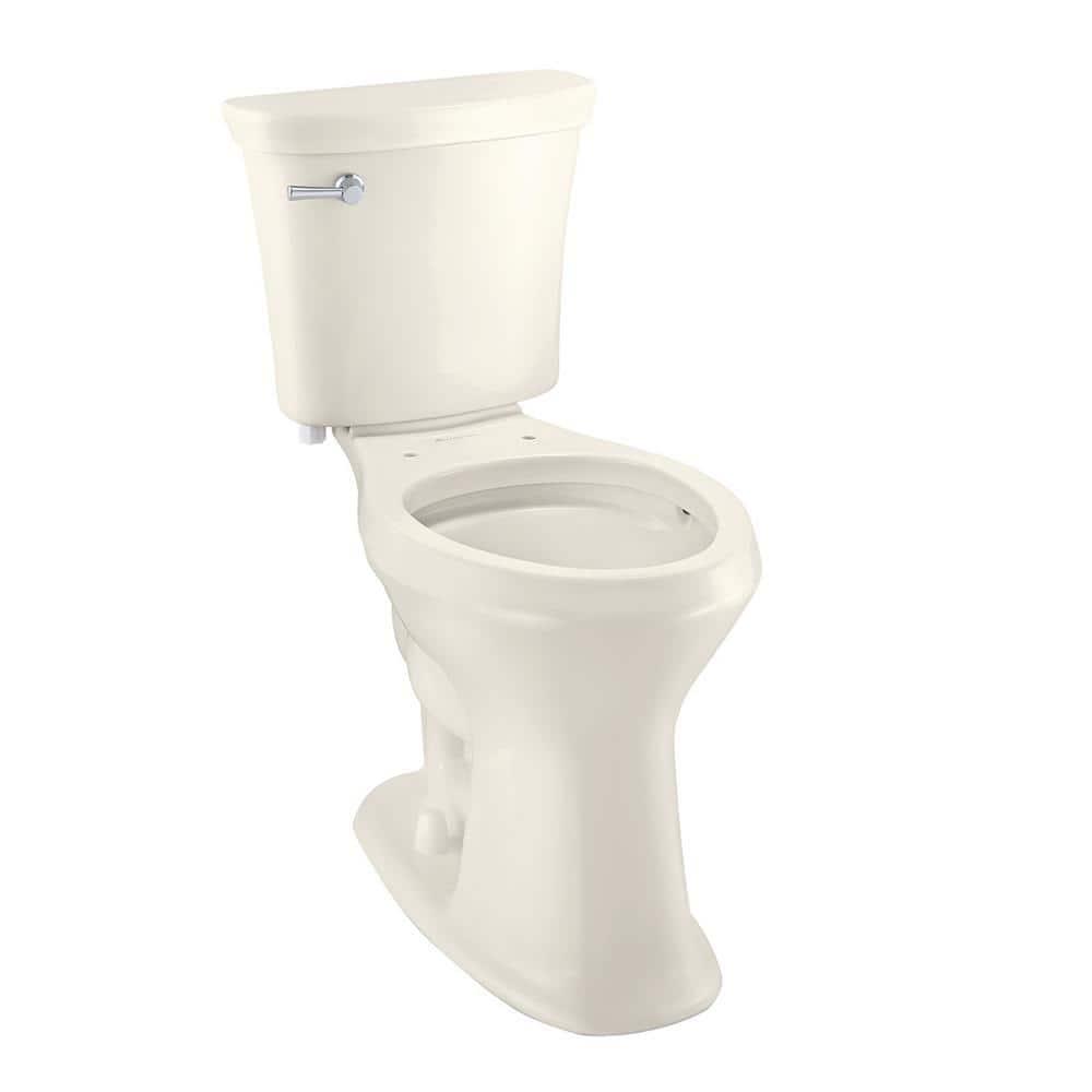 Glacier Bay SuperClean 2Piece 128 GPF Single Flush Elongated Toilet in Biscuit Seat Not Included