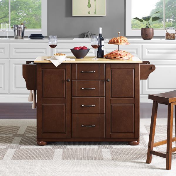 Eleanor Wood Top Kitchen Island