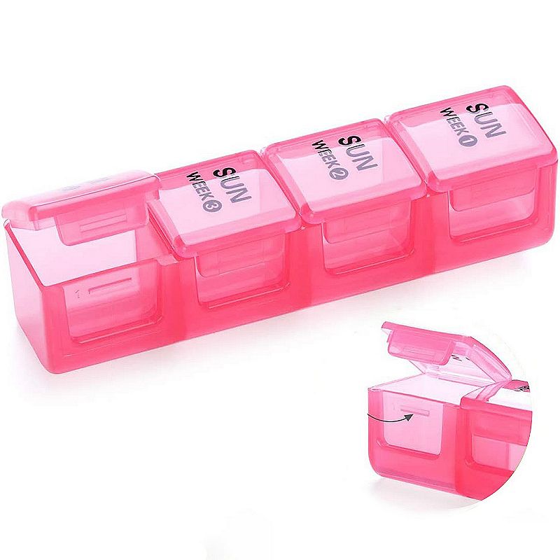 Sukuos 28 Day Pill Organizer， Large Moisture-Resistant 4 Week Case