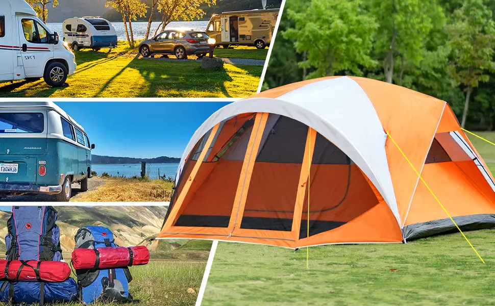 6 Person Outdoor Camping Tent with Screen for Family Camping  Backpacking  Hiking  Adventure