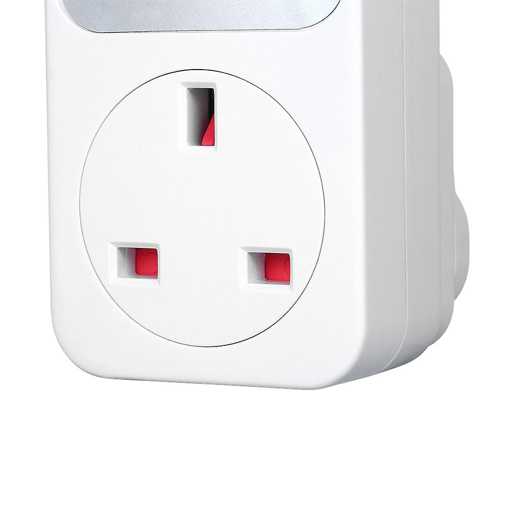 White Uk Plug Countdown Timer Socket With 2 Usb Ports 5v 2.1a Outlet Plug-in Time Controller Switch For Electrical Appliances -- Uk Plug Ac 230v