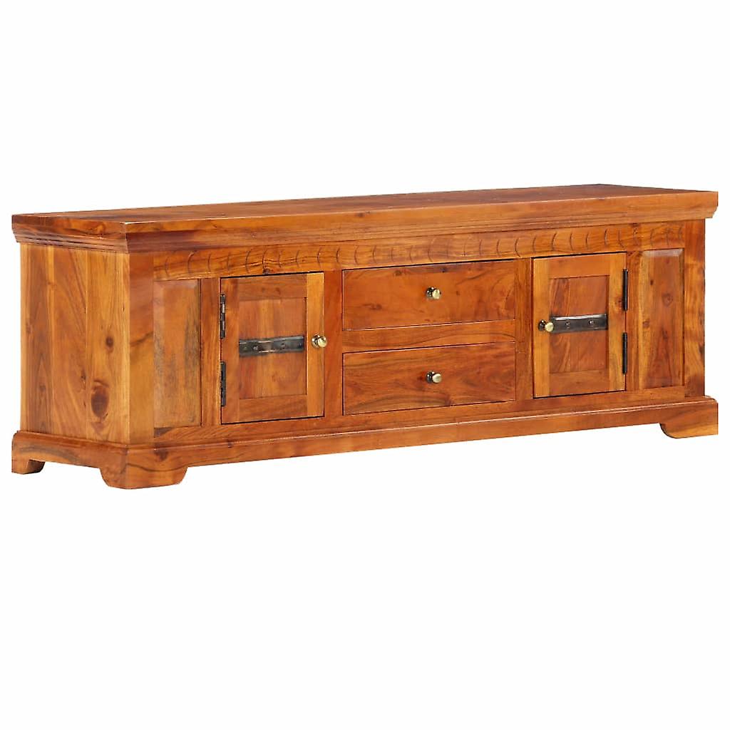 Tv Cabinet 119x30x40 Cm Solid Acacia Wood