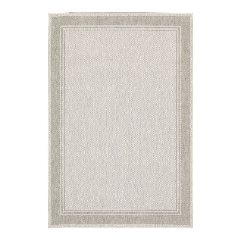 StyleHaven Porter Solid Border Indoor Outdoor Area Rug