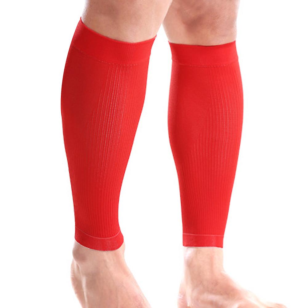 1pair Mumian Sport Training Compression Support Shin Pads Calf Sleeves Protective Gear Reds