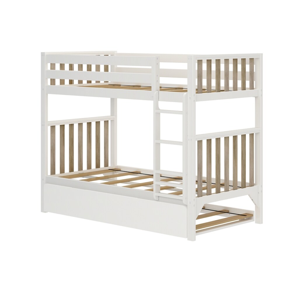 Max and Lily Scandinavian Twin over Twin Bunk Bed with Trundle