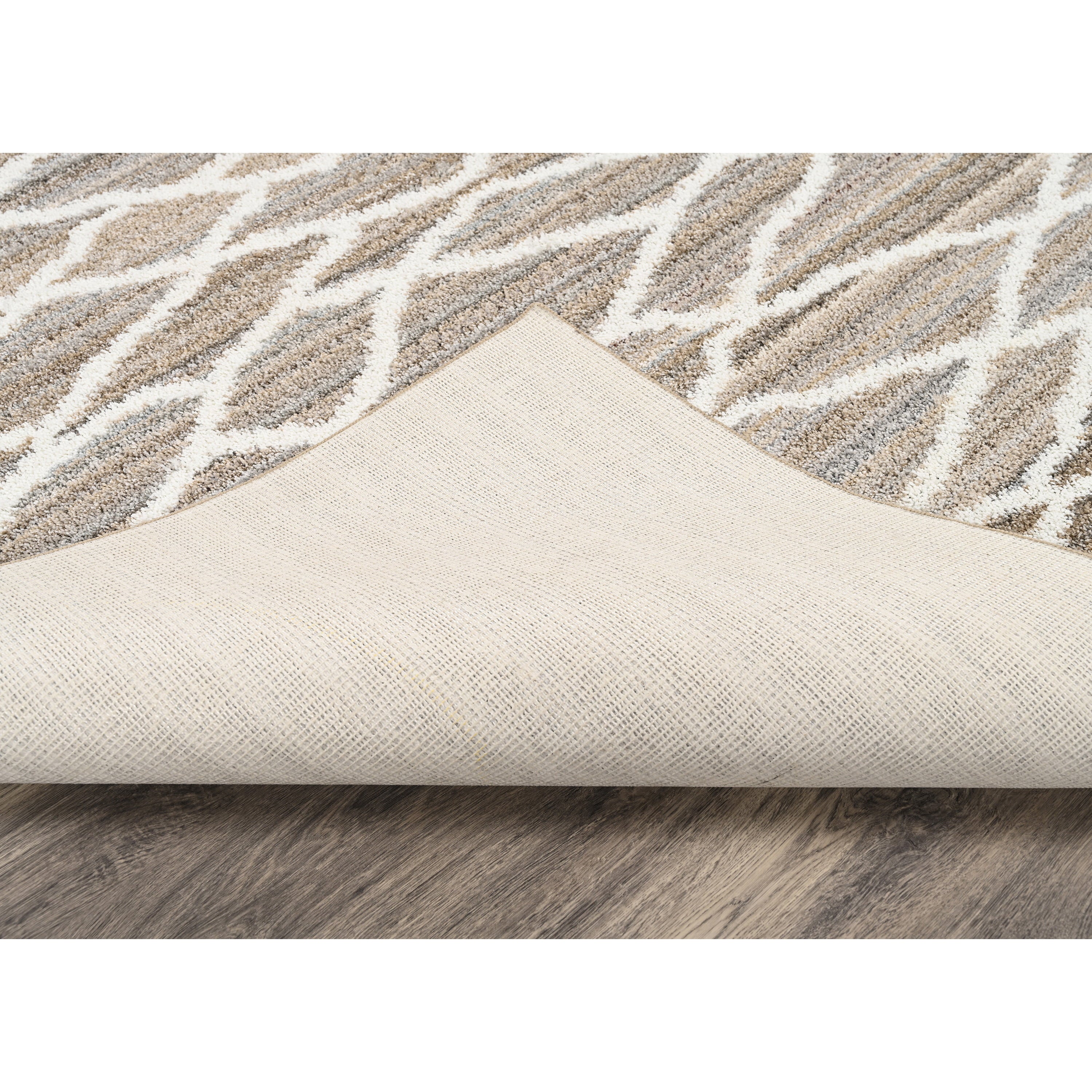 Mainstays Diamond Stripe 5 ft. x 7 ft. Area Rug Earth Tone/White