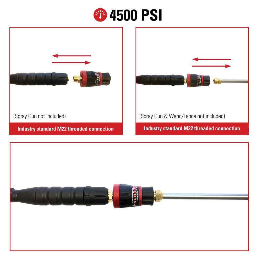SIMPSON Dial-N-Wash Adjustable Pressure Regulator with M22 Connections for Cold Water 4500 PSI Pressure Washers 82232
