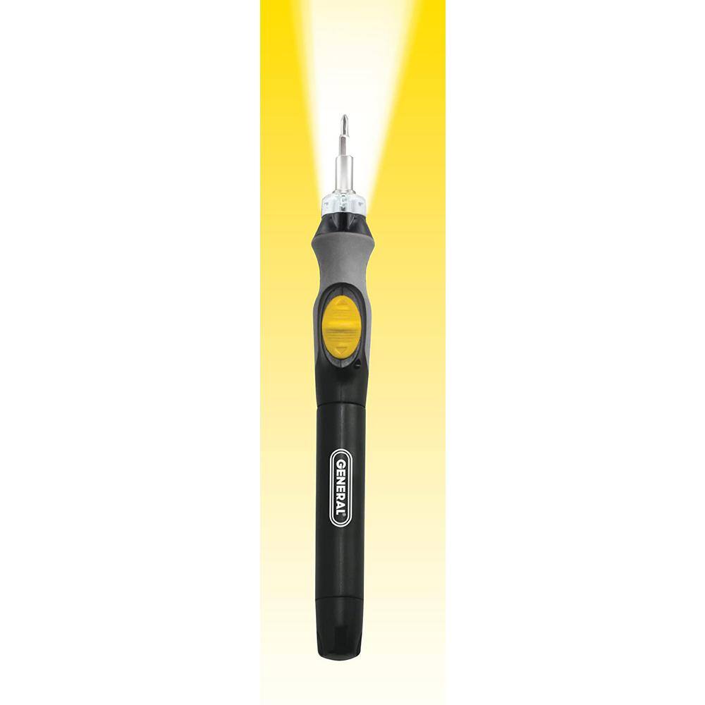 General Tools 10 in. LED Lighted Power Precision Screwdriver 502