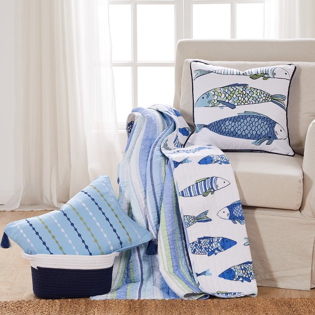 Catalina Fish Quilted Throw Levtex Home