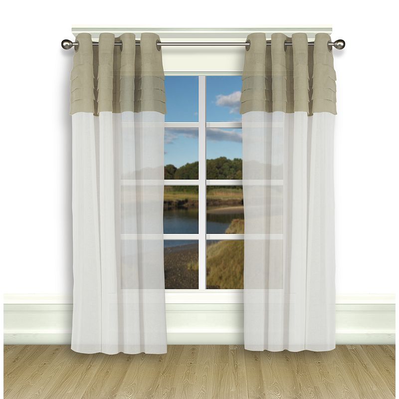 Geneva Pleated 2-Tone Grommet Panel