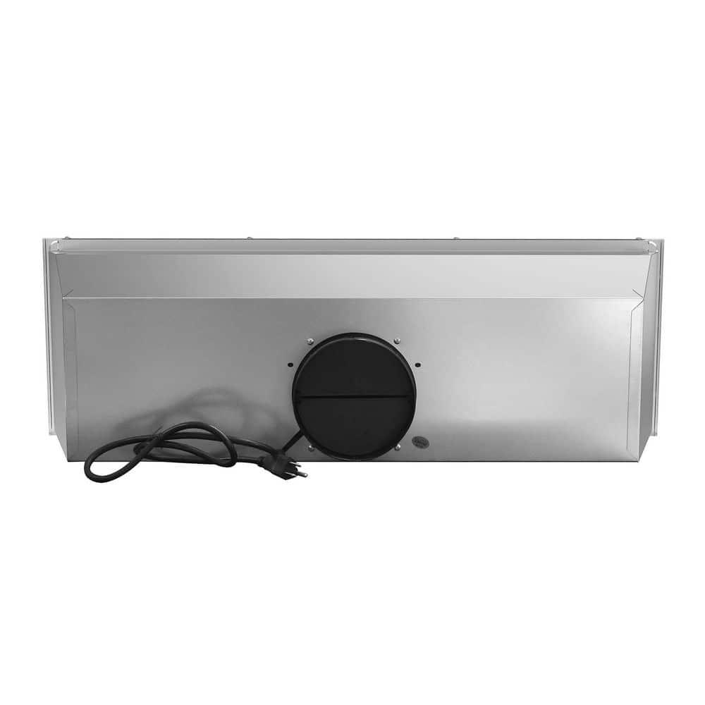 Cosmo 36 in 380 CFM Ducted Insert Range Hood in Stainless Steel with Push Button Controls LED Lights and Permanent Filters