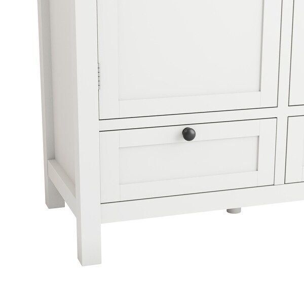 44.9'' Accent Cabinet Modern Console Table Sideboard for Living Room Dining Room With 2 Doors， 3 Drawers