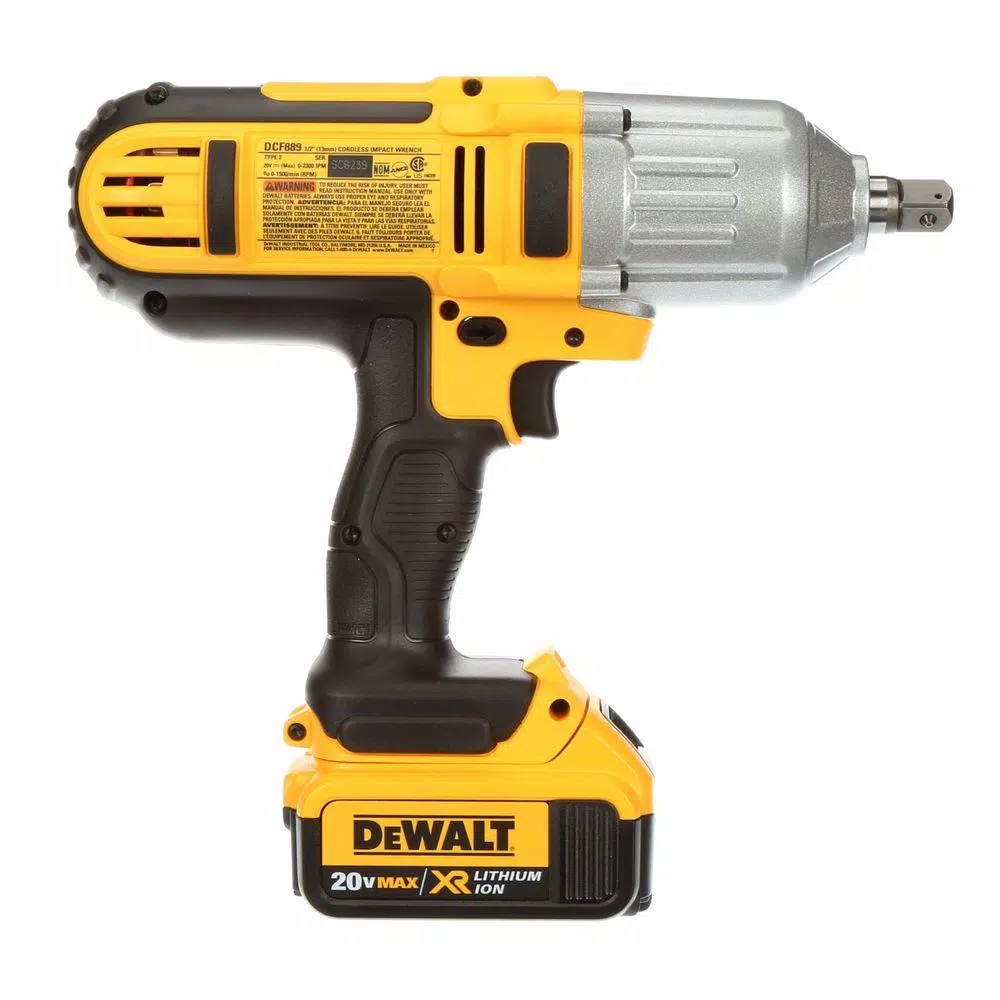 DEWALT 20-Volt MAX Cordless 1/2 in. High Torque Impact Wrench with Detent Pin and (2) 20-Volt 4.0Ah Batteries and#8211; XDC Depot