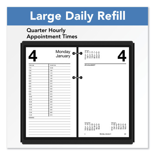 AT-A-GLANCE Large Desk Calendar Refill， 4.5 x 8， White Sheets， 2023 (E21050)