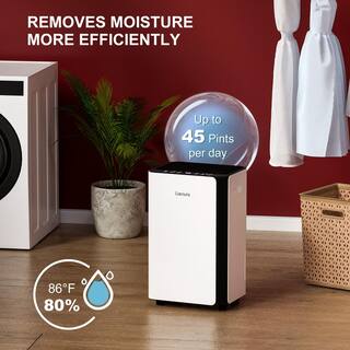 Edendirect 45 pt. 3500 sq.ft. Intelligent Humidity Control Dehumidifier in White with Bucket WXKJRY20051502