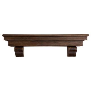 Dogberry Collections 60 in. Dark Chocolate French Corbel Mantel Shelf m-fcor-6077-dkch-none