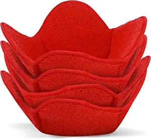 house and hash - Bowl Holders Warmers to Keep Food Warm and Your Hands Cool， Made of Microfiber Heat Resistant Fabric for Safe Grabs， Microwavable Bowl Holders， Set of 4