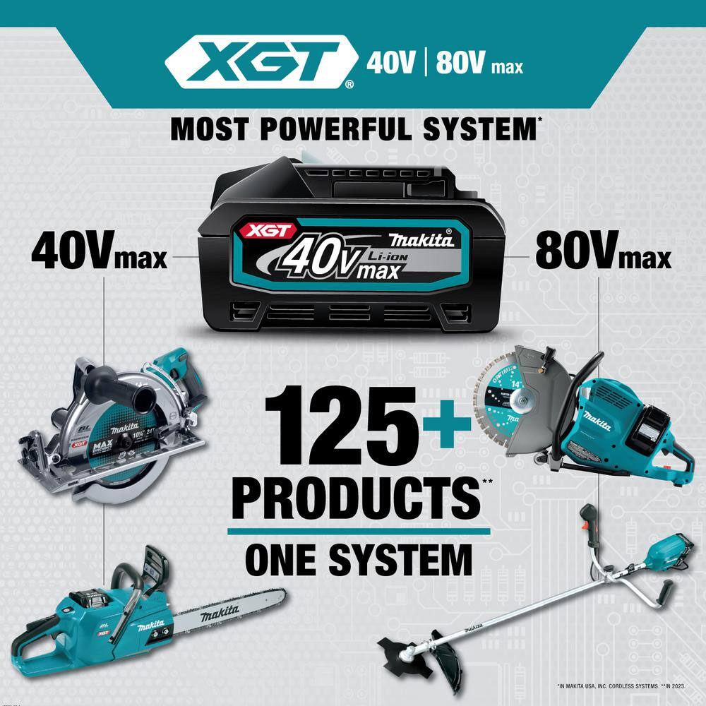 Makita 40-Volt max XGT Brushless Cordless 21 in. Walk Behind Self-Propelled Commercial Lawn Mower Kit (8.0Ah) GML01PL