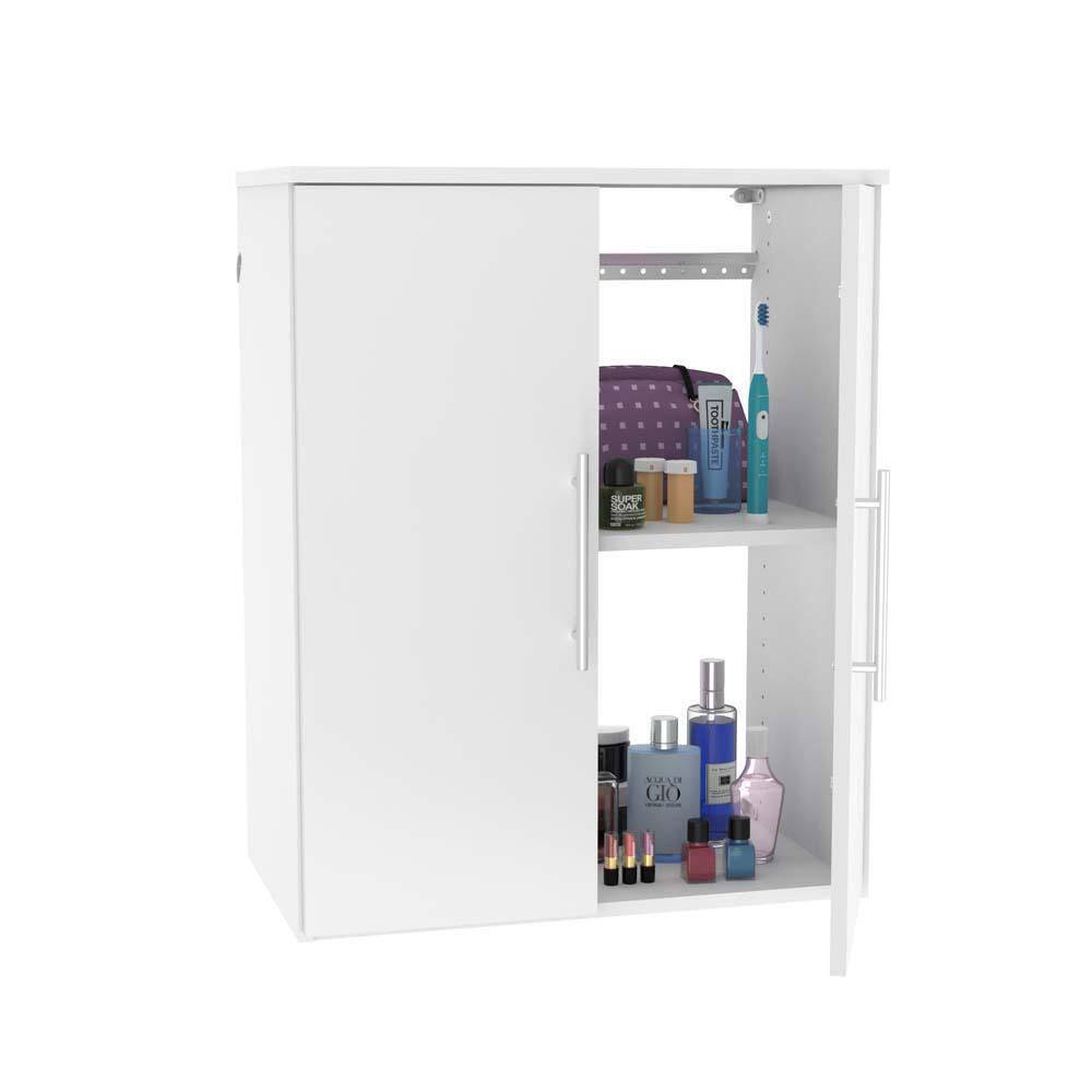 ClosetMaid Style+ 14.59 in. D x 25.12 in. W x 31.28 in. H White Laundry Room Floating Cabinet Kit with Modern Doors 10000-02193