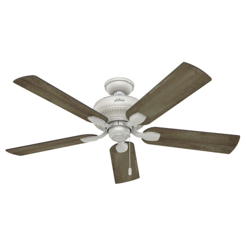 Hunter Matheston 52 in. Snow White CFL Indoor and Outdoor Ceiling Fan