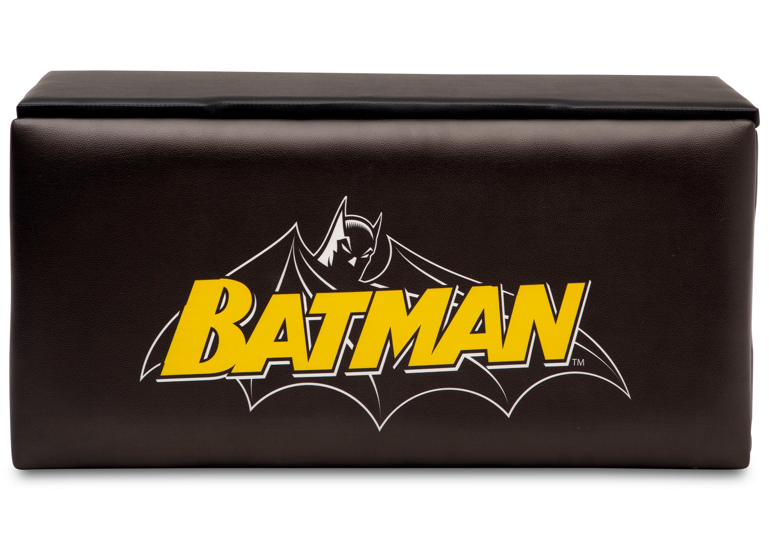 DC Comics Batman Upholstered Storage Bench for Kids | Perfect for Bedrooms/Playrooms/Living Rooms | Features Fun Graphics of Batman