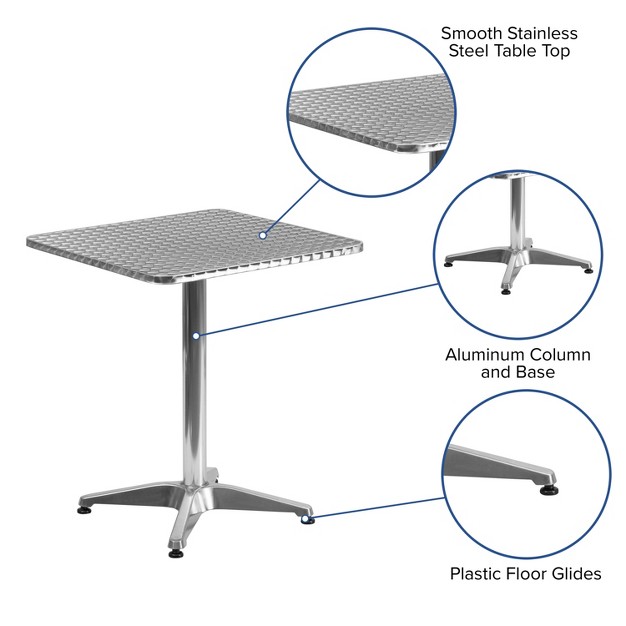 Square Aluminum Indoor outdoor Table