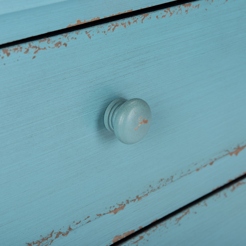 Safavieh Talbet Storage Chest  Distressed Blue   Farmhouse   Accent Chests And Cabinets   by HedgeApple  Houzz