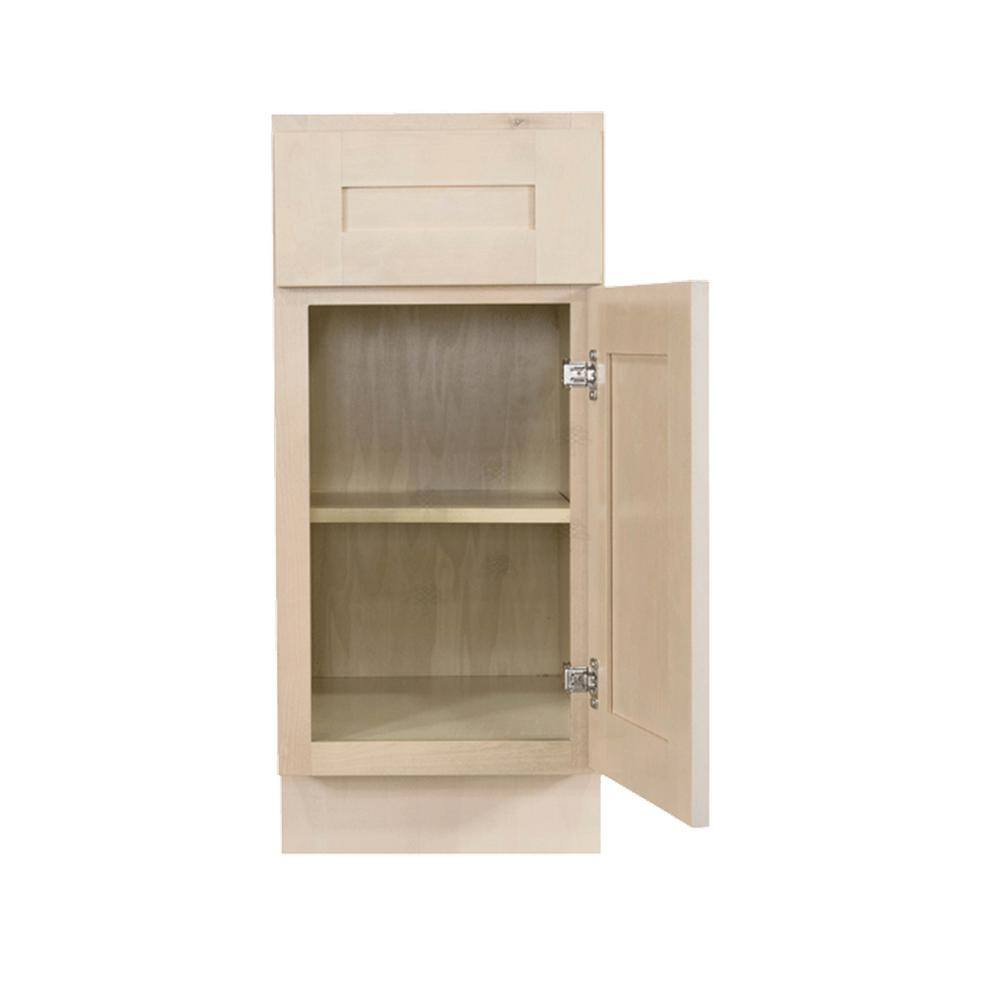 LIFEART CABINETRY Lancaster Shaker Assembled 21x34.5x24 in. Base Cabinet with 1 Door and 1 Drawer in Stone Wash ALSW-B21