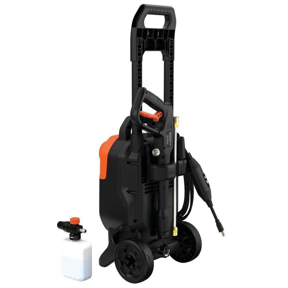 BLACK+DECKER 2000 PSI 1.2 GPM Cold Water Electric Pressure Washer with Integrated Wand and Hose Storage BEPW2000