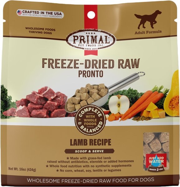 Primal Raw Pronto Lamb Recipe Dog Freeze-Dried Food