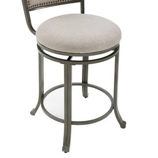 Powell Company Franklin Rustic Umber and Pewter Swivel 24 in. Counter Stool HD1550CS20P