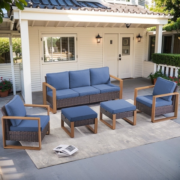 5 Piece Patio Furniture Sets with Club Chair