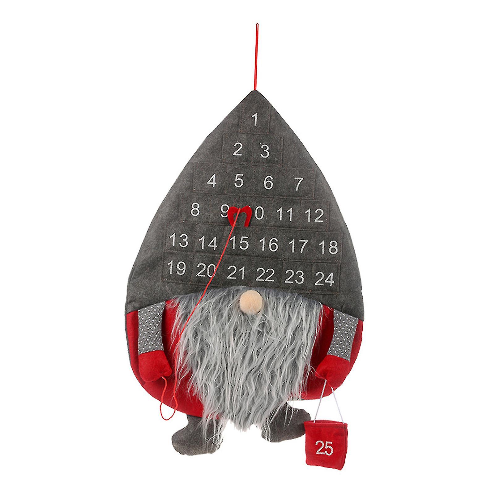 Christmas Style Calendar Exquisite Fabric Creative Dwarf Shape Hanging Calendar For Home